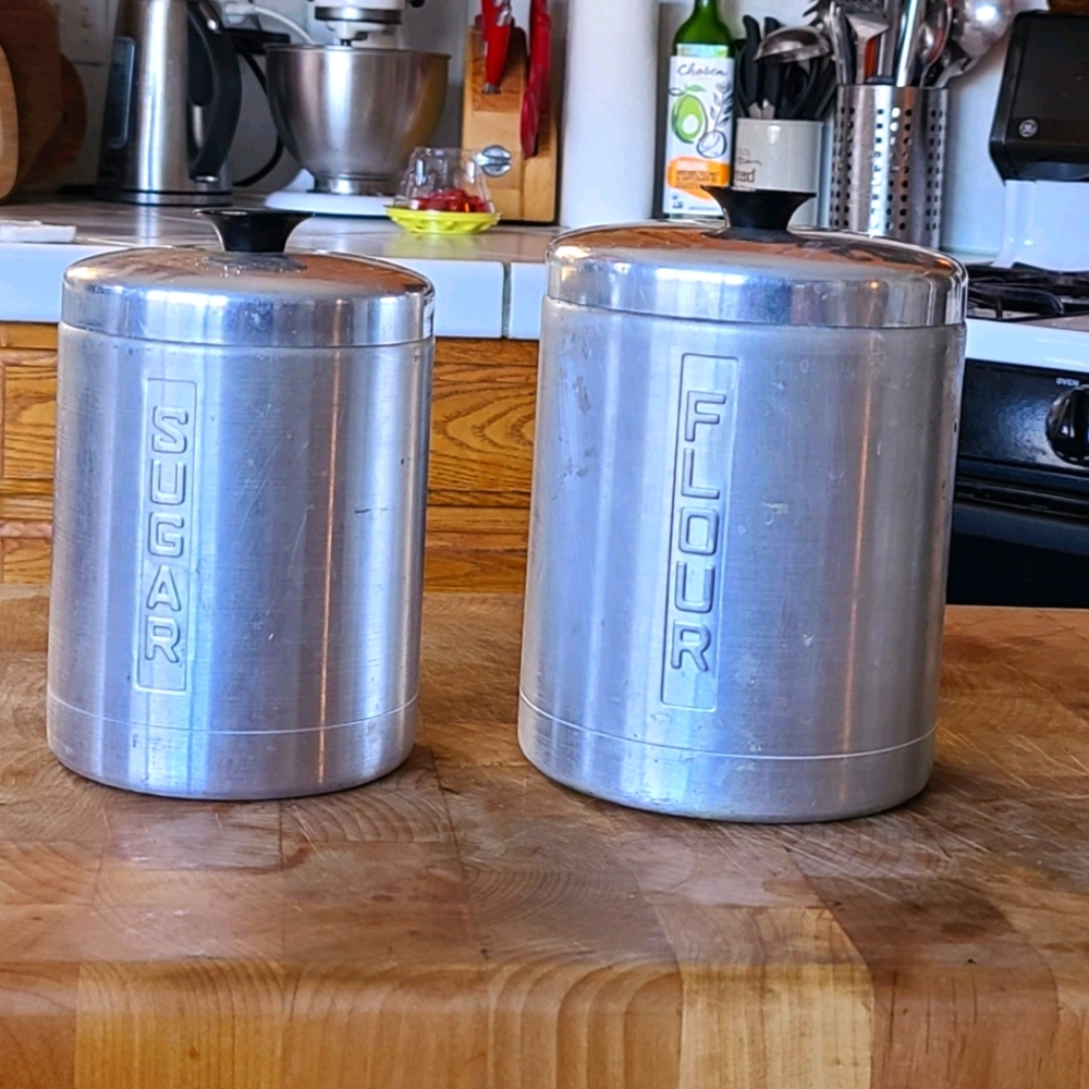 Antique sugar and flour canister